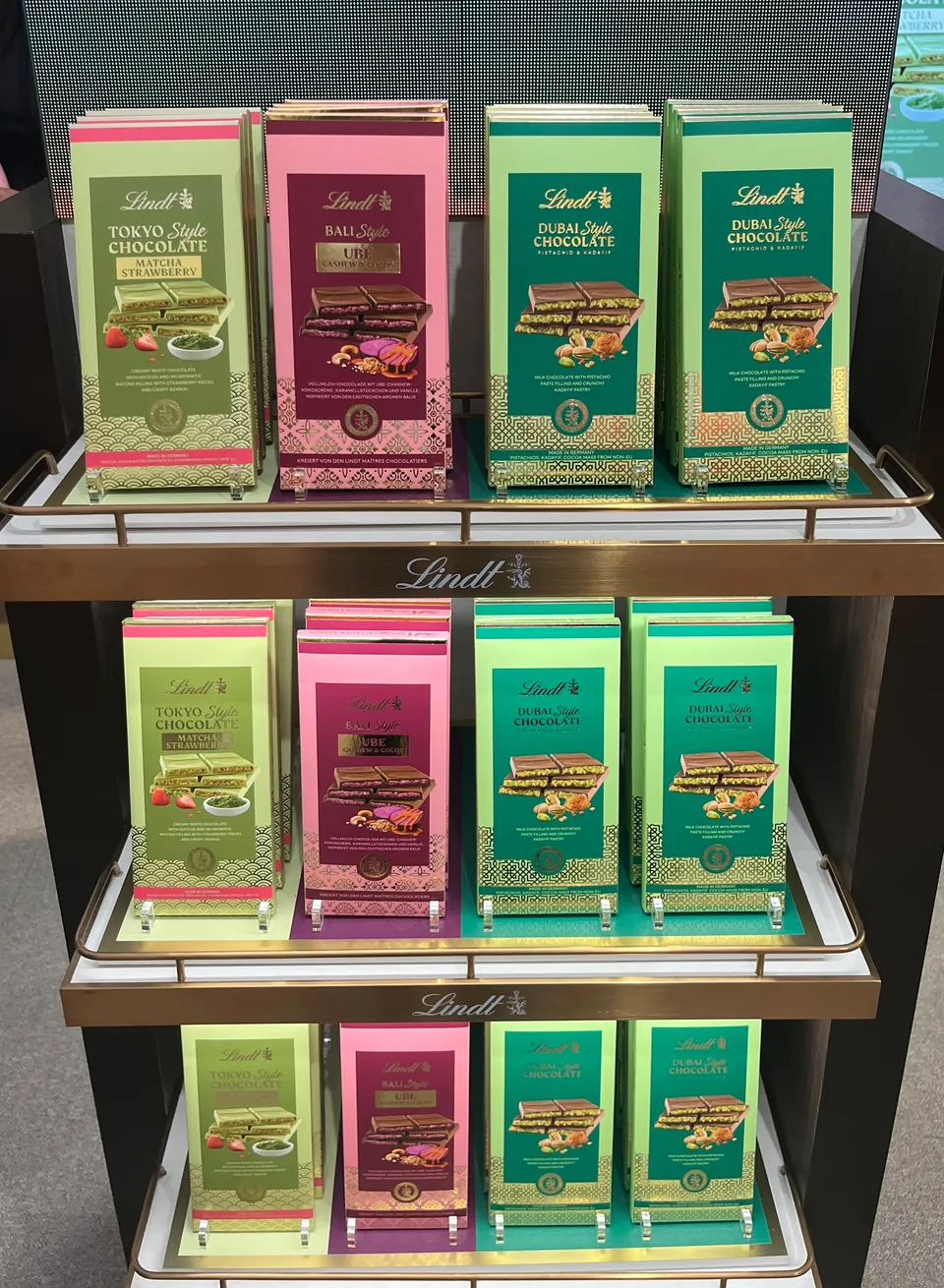 Lindt’s destination-inspired chocolate range, showcased at TFWA Cannes 2026, highlights the appeal of products travellers cannot easily find at home.