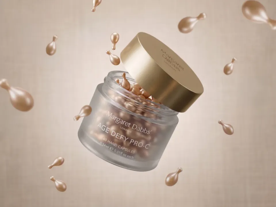 Margaret Dabbs London’s AgeDefy Pro-C Hand Serum Capsules, unveiled at TFWA Cannes 2026. 
Image: Margaret Dabbs London