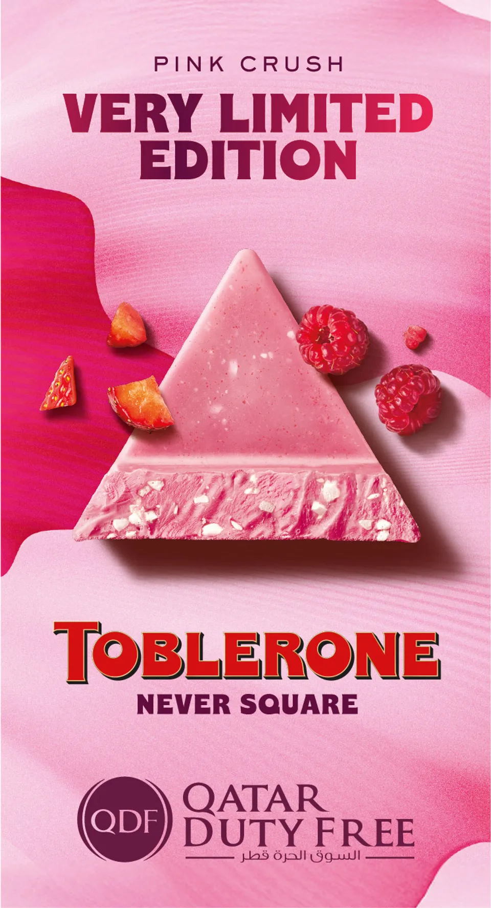 Toblerone Pink Crush demonstrates how limited-edition innovation can evolve into a permanent travel-retail offering.